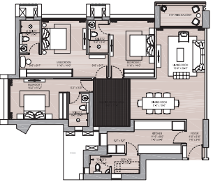 Oberoi Garden City Thane 3BHK Plan