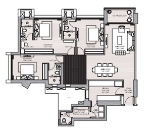 Oberoi Garden City Thane 3BHK Plan